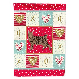 Caroline's Treasures CK5680GF Pixie Bob #3 Cat Love Garden Flag, Red Mailbox Flag Decorative Yard Flag Banner Outside Patio Artwork Yard Flower Beds, Garden Size, Multicolor