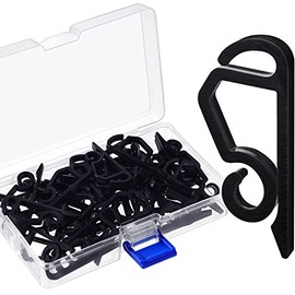 Marsui Christmas Light Clip Outdoor Gutter Hook Weatherproof Outdoor Light Clip Holiday Light Clip for Christmas Decoration String Light (40, Black)