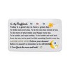 Boyfriend Wallet Insert Card Love Note Inspirational Birthday Greeting Mini
