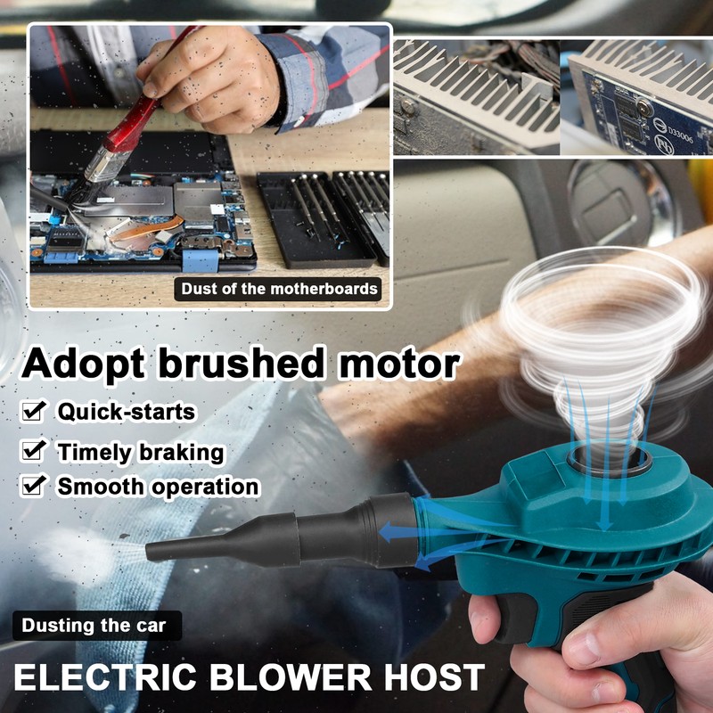 Geevorks High-Power Brushed Motor Electric Blower Strong Wind Air Blower