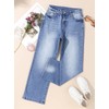 Sidefeel Women's Wide Leg Jeans Casual High Waisted Straight Zimbaplatinum