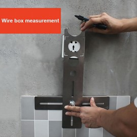 Wotendy Ceramic Tile Hole Locator,Portable Stainless Steel Universal Marble Punching Tool Measuring Range 300mm,Hole Size: 25mm, 40mm, 45mm, 55mm