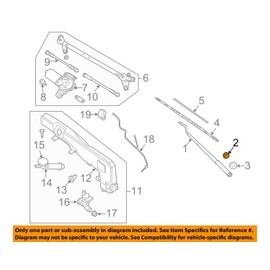 Genuine Nissan Parts - Cover-Wiper Arm (28882-EA000), Regular