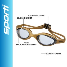 Sporti Antifog Cabo Goggle - Smoke Lens/Gold Frame