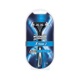 Wilkinson Sword Razor Xtreme 3 - Flex System | Shaving Razor Handle with a Razor | 3 Flexible Blades System | Pivoting Head Adapting to the Contours of Face | Made in Germany Solingen