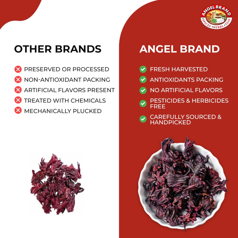 Angel Brand Dried Sorrel Hibiscus Flowers 4.5 oz Pouch Pack