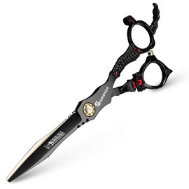 AXEMOORE professional hairdressing scissors Japan 440C hair scissors Barber cutting scissors and thinning scissors (Cutting scissors)