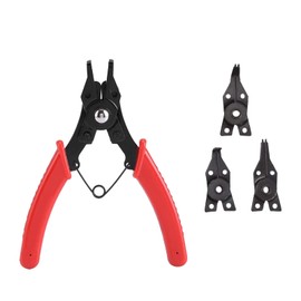 DFsucces Snap Ring Pliers, Internal and External Circlip Pliers, Coupling Tool, For Both Axles and Holes, Replaceable Tools, Set of 4