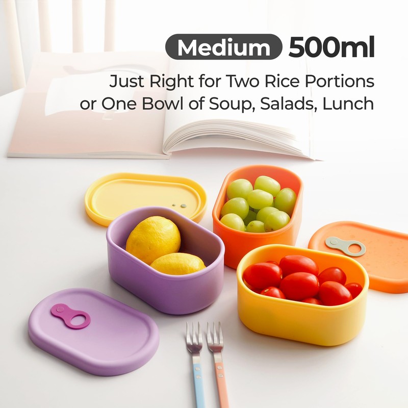 Premium Korean-Made Silicone Airtight Food Container with Steam Vent –