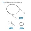 PATIKIL Stainless Steel Lanyard Cable 2mmx100cm 4 Pack Eyelets Ended