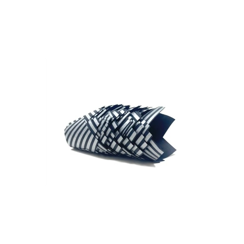 Bakery Direct Black with Silver Stripe Muffin Tulip Wraps Cupcake