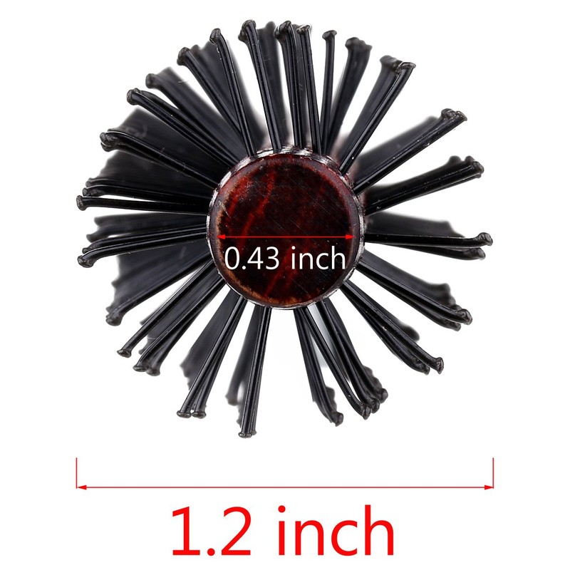 Small mini round hair brush with nylon bristles for short