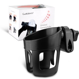 Galdem Universal Cup Holder 360° Joint and Non-Slip Attachment/Bicycle, Wheelchair or Pram Cup Holder / Cup Holder for Baby Tray, Coffee Cup and Water Bottle