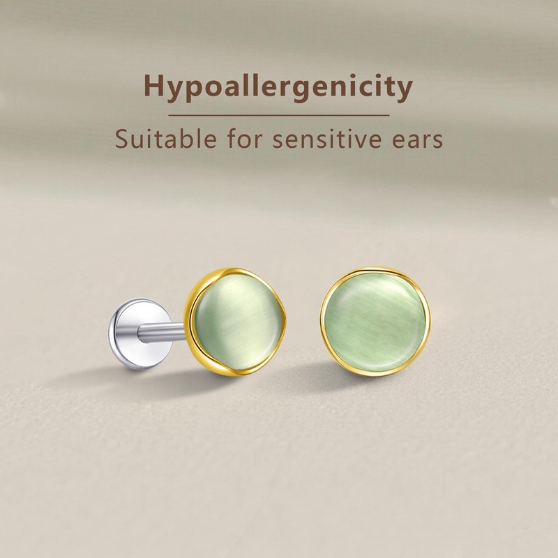 Limerencia Hypoallergenic Earrings for Sensitive Ears - G23 Titanium Round