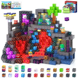 Coodoo Magnetic Blocks Mine Magnet World Kids Toys, Magnetic Building Blocks STEM Outdoor Toys for 3-5 5-7 4-8 Years Old Boys & Girls, Sensory Kids Games and Birthday Gifts for Age 3+ Years Old