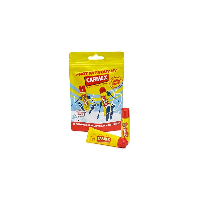 Carmex Autumn/Winter Lip Balm Pouch (1x Classic Tube & 1