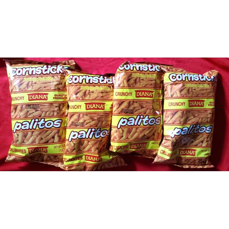 DIANA 4 PACK CRUNCHY CORN STICKS SNACK/ PALITOS DIANA