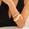NFVITLP 3PCS Gold Chunky Bangle Bracelets for Women Trendy Minimalist