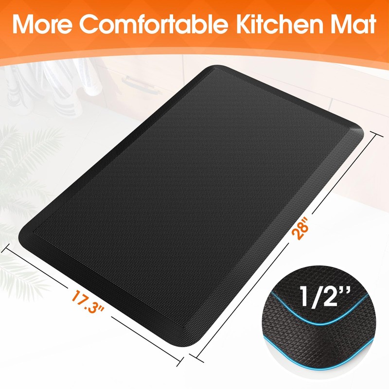 TranquilRelax Kitchen Mat, Cushioned Thick Floor Comfort Mat, with Non-Slip