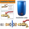 Rain Barrel Spigot, Brass Faucet Kit for Rain Water Barrel,
