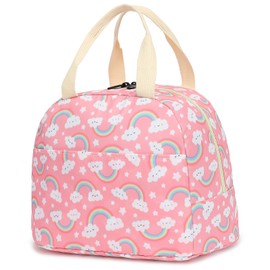 Mimfutu Rainbow Insulated Lunch Bag for Women Girls, Reusable Lunch Box Picnic Tote Bags for Adults Kids School Work Travel