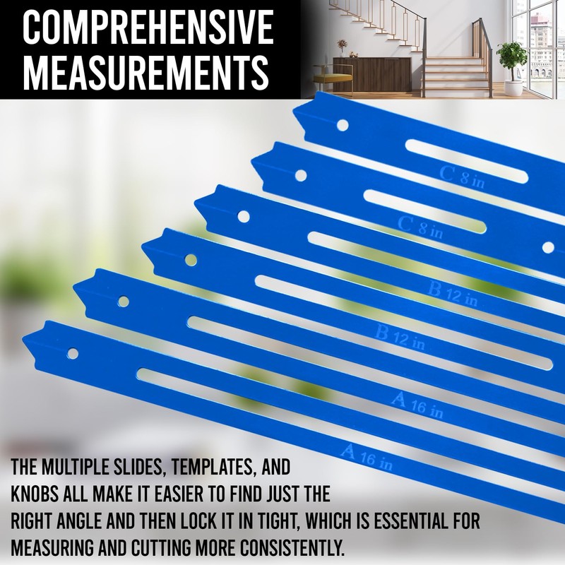 DIRECT FITS Stair Tread Template Tool and Measuring Jig for