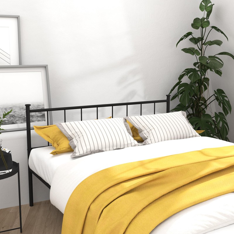 LUBEDCY Queen Metal Platform Bed Frame, Victorian Vintage Style, Wrought