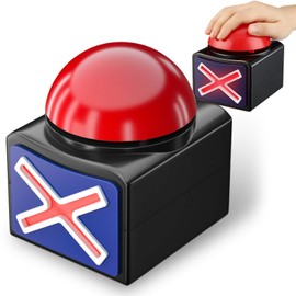 AOVMY Zumbadores de Respuesta de Juego con Sonido, Zumbador Grande, Got Talent Buzzer, Botones de Zumbador para Programa de Juegos, Concurso de Preguntas Divertidas