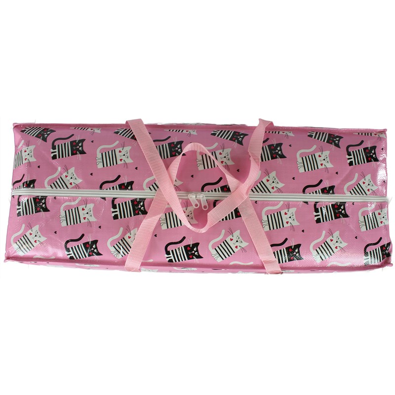 The Pescara Collection Pink Cats print Extra Large Storage Bag