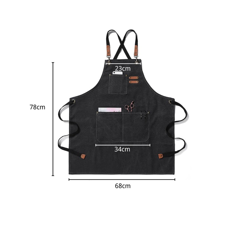 crazy bean BBQ Apron for Men Women Adjustable Work Apron
