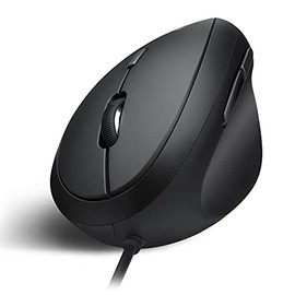 Perixx PERIMICE-519 Wired Ergonomic Vertical Mouse - Portable Small Design - 105x67x58 mm - Right Handed