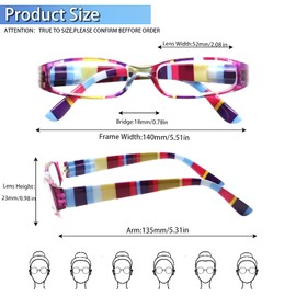Kerecsen-Paquete de 4 anteojos de lectura para mujeres, lectores coloridos, bisagra de primavera, anteojos de moda para mujer (colorido2, 1,75, multiplicador_x)