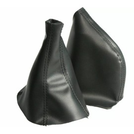 Kar Designers Black Vinyl Manual Shift & EBrake Boot SET For 86-92 Toyota Supra MK3