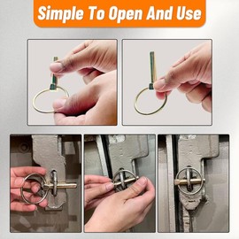 Snblzhef 50 PCS Heavy Duty Lynch Pin Assortment Kit Trailer Pins 3 Point Hitch Pins for Tractor, Trailers,Trucks Mowers