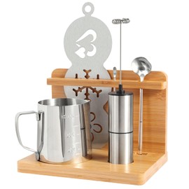 Milk Frother Handheld Foam Maker Frother Wand Drink Mixer Mini Electric Milk Frother Whisk coffee frother for Cappuccino,Frappe