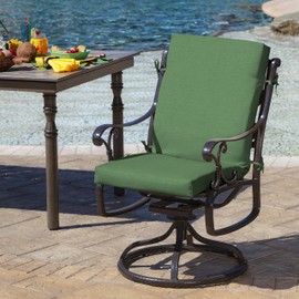 Arden Selections Outdoor Midback Chair Cushion, 18 x 16.5, Rain-Proof, Fade Resistant 16.5 x 18, Moss Green Leala