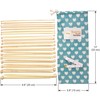 Celley 18 Pairs Smooth Bamboo Knitting Needles with Pouch (9