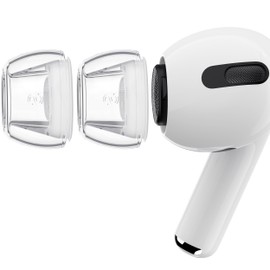 RFUNGUANGO New Transparent Ear caps 1 Pair, Compatible with AirPods Pro 2nd/1st Generation Replacement earplugs, with Noise Reduction Holes and Built-in dust net,Size（Small）