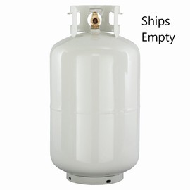 New 30 lb. Steel Propane/LP Cylinder with OPD Valve White 30LBLPG