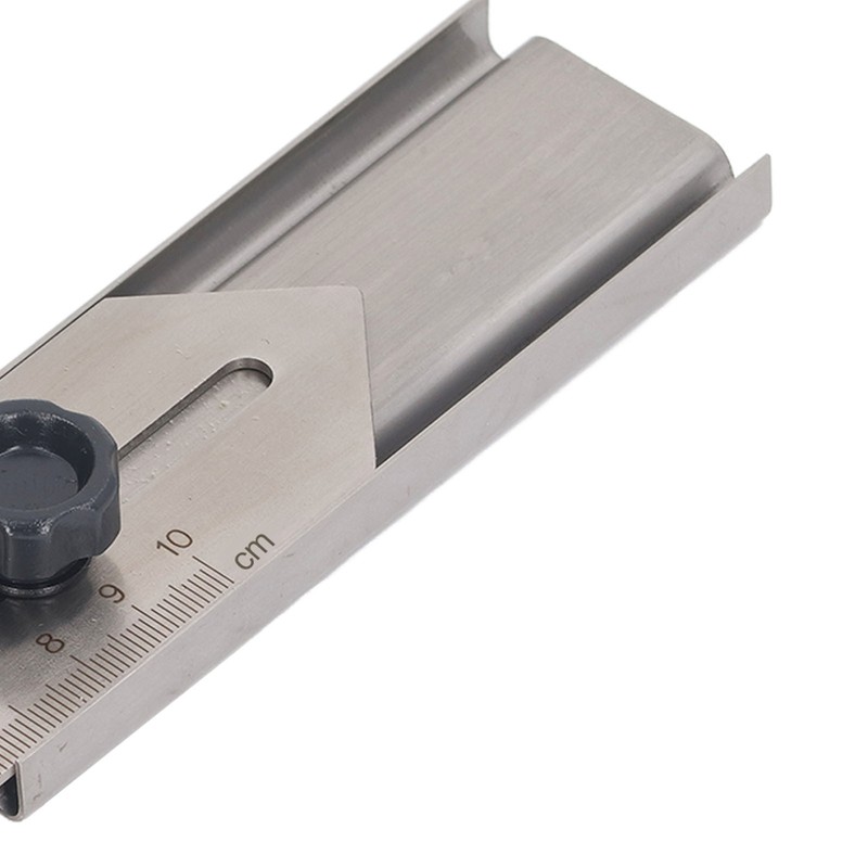 Sliding Line Ruler 0 To 100mm Stainless Steel Clear Scale