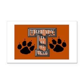 CafePress Therapy Dog Team Rectangle Car Bumper Magnet