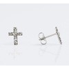 STUDEX Tiny Tips Stud Earrings Crystal Cross Hypoallergenic for Little