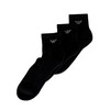Emporio Armani Men's 3-Pack Short Socks, black