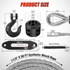 Nilight Synthetic Winch Rope Kit, 1/4 Inch x 50 Feet