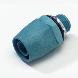 Thomas & Betts 6303, Thomas&Betts, Cable Gland, Clamping 0.75 in, Thermoplastic, Blue