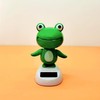 Jizlan Green Solar Bobblehead - Long-Lasting Frog Bobble Dancer Toy,