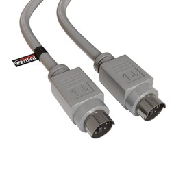 rhinocables - PS/2 Male to Male Data Cable | Shielded Moulded Design | Optimal Signal Transmission | Versatile Compatibility | Plug-and-Play | Grey, 5m
