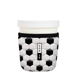 Sok It IceCreamSok Insulated Neoprene Cover (Soccer, Tapered Ice Cream Pints)