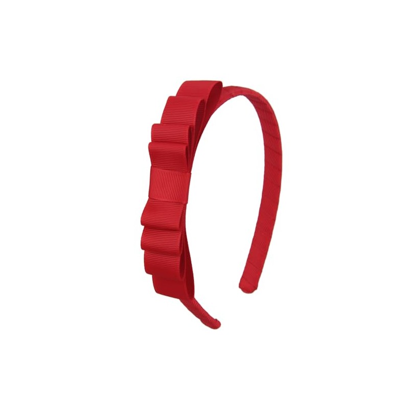 Diadema Roja con Lazo Anudado para Niñas Pequeñas