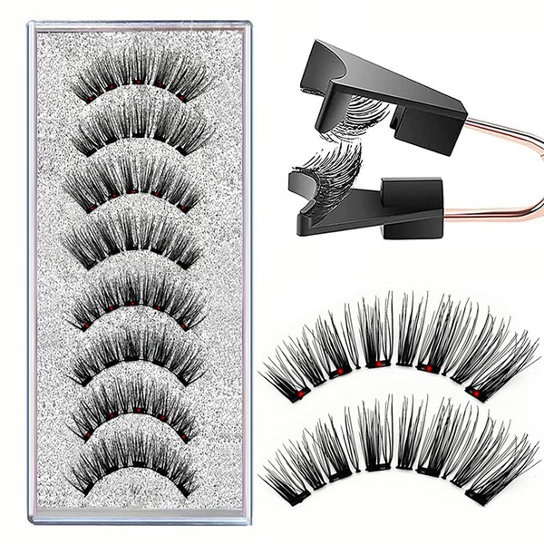 Magnetic Eyelashes Natural Look 2-Pair Set with Applicator | Reusable